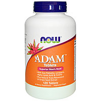 Adam, лучшие мультивитамины для мужчин, 120 таблеток по 1 в день. Now foods