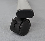 Доска стеклянная двухсторонняя маркерная немагнитная мобильная черно-белая 120*90см, фото 2