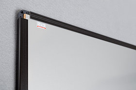 Доска маркерная магнитная серебристая в черной раме ALU23 анод 45х60 см 2x3 (Польша)