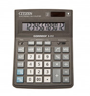 Калькулятор 12 разрядов, 15.5x20см, черный Citizen Correct