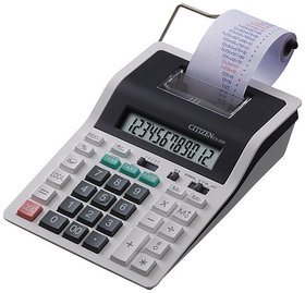Калькулятор с печатью 12 разрядов, лента 57мм, печать 2 цвета, серый/черный Citizen