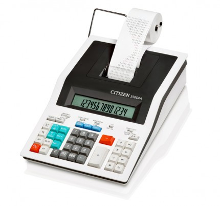 Калькулятор с печатью 14 разрядов, лента 57мм, белый Citizen - фото 1 - id-p40048841