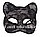 Венецианская маска, маска кружевная кошка (черная), фото 2