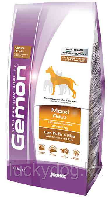 Gemon Maxi Adult 15кг Курица сухой корм для взрослых собак крупных пород - фото 1 - id-p40101192