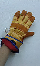 Спилковые утепленные перчатки ZY045