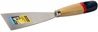 Шпательная лопатка STAYER "PROFI" c нержавеющим полотном, деревянная ручка, 80мм