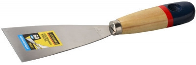 Шпательная лопатка STAYER "PROFI" c нержавеющим полотном, деревянная ручка, 80мм - фото 1 - id-p40190412