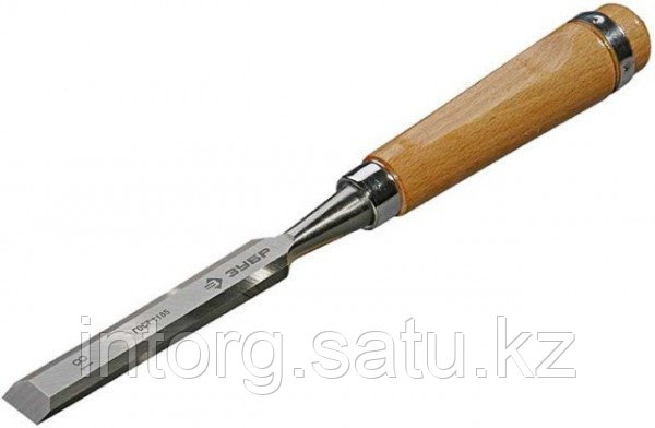 Стамеска-долото ЗУБР "ЭКСПЕРТ" с деревянной ручкой, хромованадиевая, 8мм - фото 1 - id-p40191479
