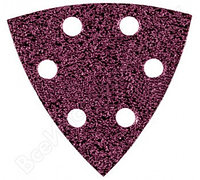 Треугольник шлифовальный ЗУБР "МАСТЕР" универсальный на велкро основе, 6 отверстий, Р80, 93х93х93мм, 5шт