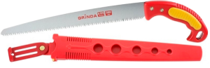 Ножовка GRINDA садовая, шаг зуба 4,0 мм (6 TPI), длина полотна 300 мм, в ножнах