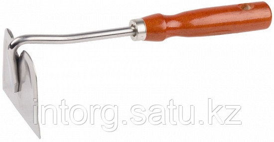 Мотыжка GRINDA прямое лезвие из нержавеющей стали с деревянной ручкой, 250 мм - фото 1 - id-p40197018