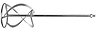Насадка ЗУБР "ЭКСПЕРТ" для миксеров ЗМР-1200Э-1, перемешивание сверху-вниз, М14, d 160, L=590 мм