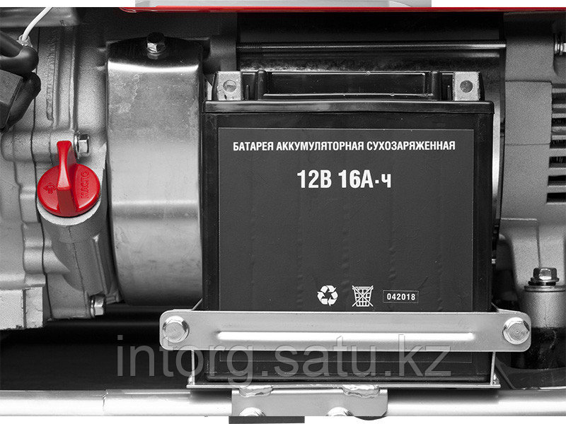 Генератор ЗУБР бензиновый, 4-х тактный, ручной и электрический пуск, автоматический пуск, 6200/5700Вт, 220/12В - фото 3 - id-p40198417