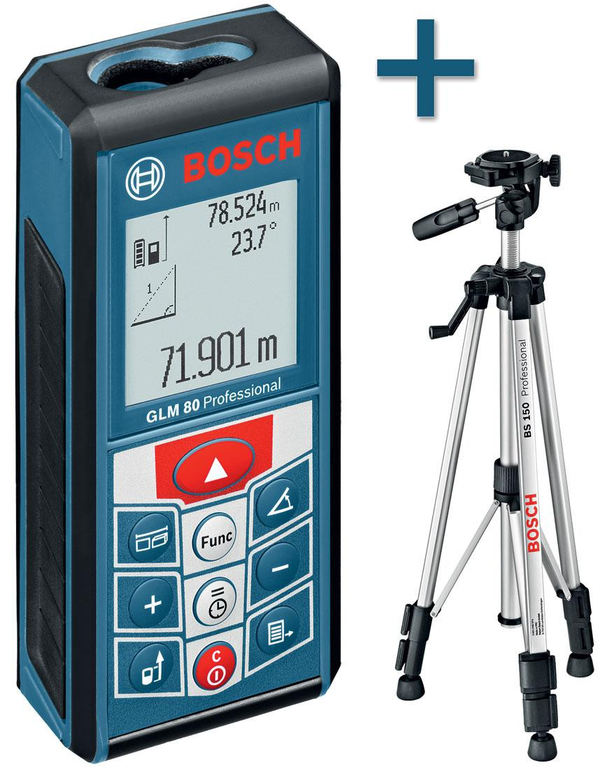 Лазерный дальномер BOSCH GLM 80 + BT 150