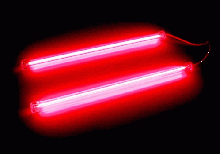 Люминисцентная красная лампочка (тонкая)