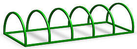 Велопарковка зеленая низкая