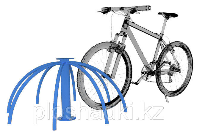 Велопарковка компактная, синяя