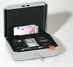 Ящик для денег, 100x283x225мм, серебристый металлик Durable