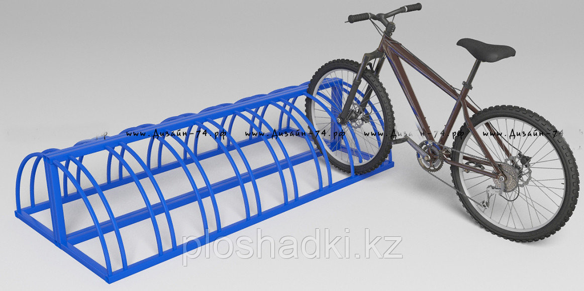 Велопарковка металлическая синяя