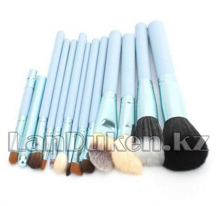 Набор кистей для макияжа MAC в тубусе голубой (12 штук, чехол) - фото 4 - id-p40302683
