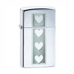 Зажигалка Zippo 28476 Heart Lighter Slim High Polish Chrome, фото 1