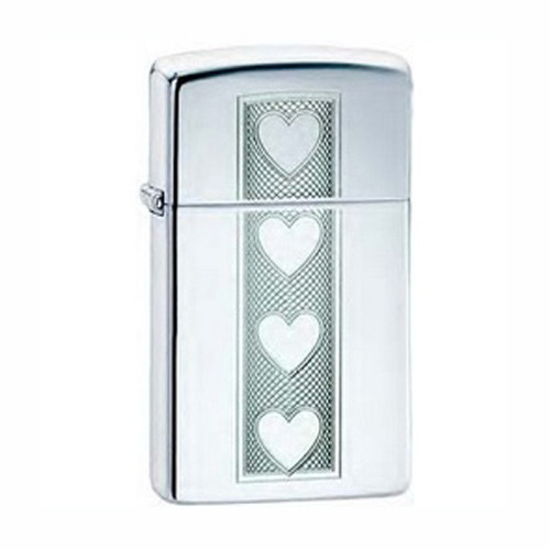 Зажигалка Zippo 28476 Heart Lighter Slim High Polish Chrome