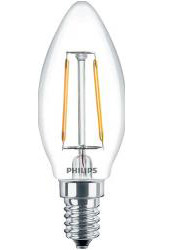 Филаментная лампа Philips LED Classic 2700k 4.5W «Свеча»