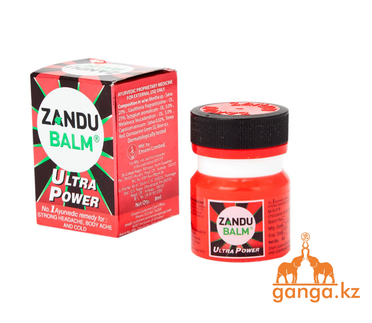 Болеутоляющий Бальзам Занду Ультра Пауэр (ZANDU Ultra Power Balm), 8 гр ...