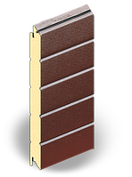 Сэндвич панели для ворот Ral 8014 (цвет шоколад) 610 мм