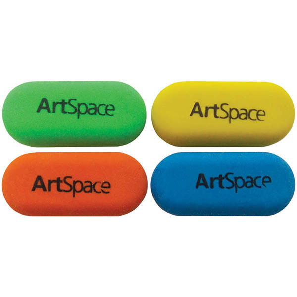 Ластик, ArtSpace, овальный, синтетический каучук, 35*15*10 мм.