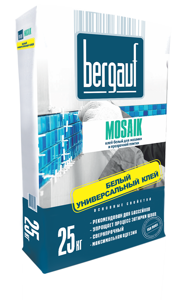Клей для мозаики и прозрачной плитки Bergauf MOSAIK