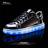 LED Кроссовки со светящейся подошвой, бронза, зеркальные, 35-40