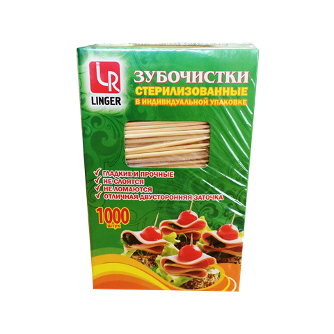 Зубочистки Лингер - Linger 500шт.в индивидуальной упаковке