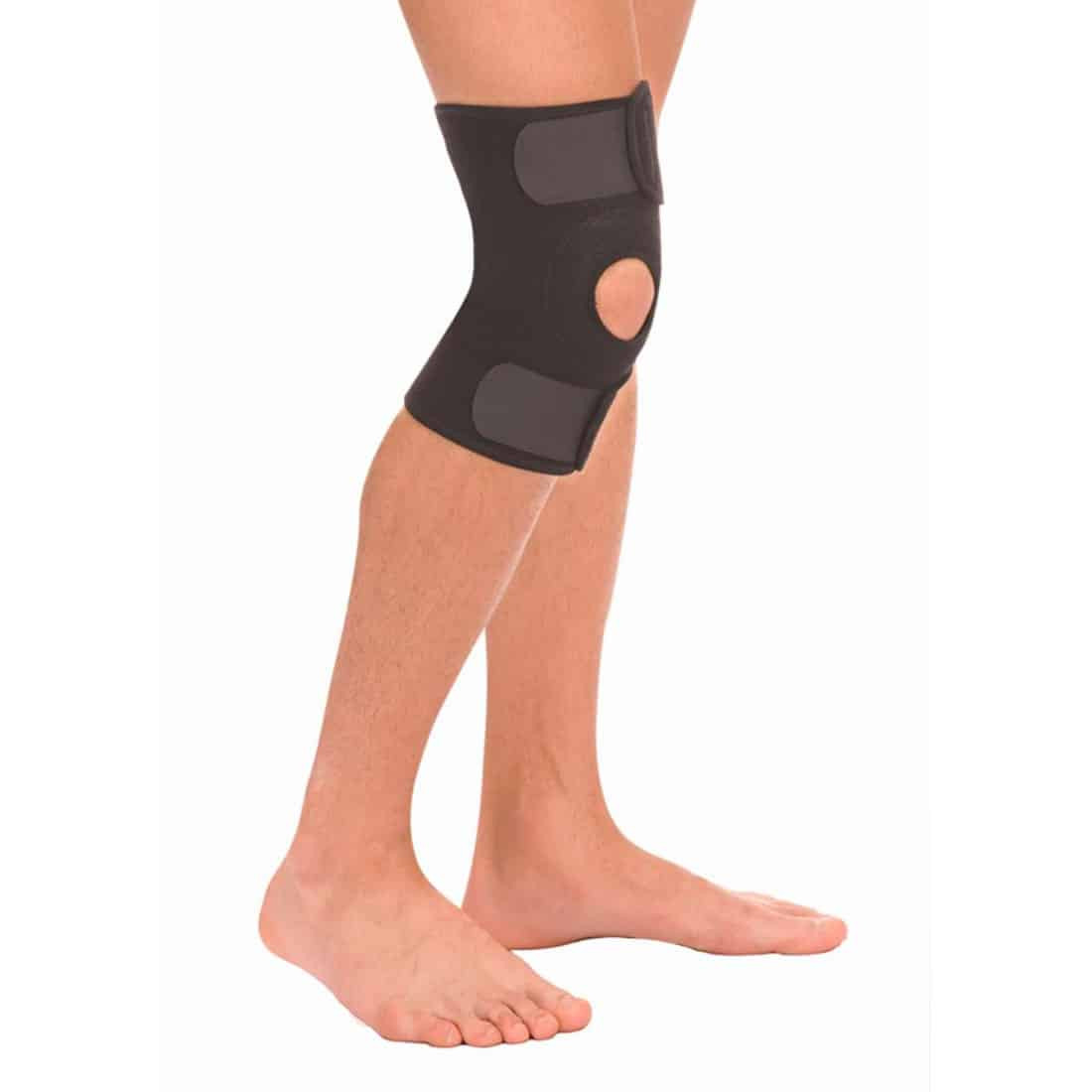 Бандаж коленного сустава с фиксацией коленной чашечки черный - фото 1 - id-p40548597