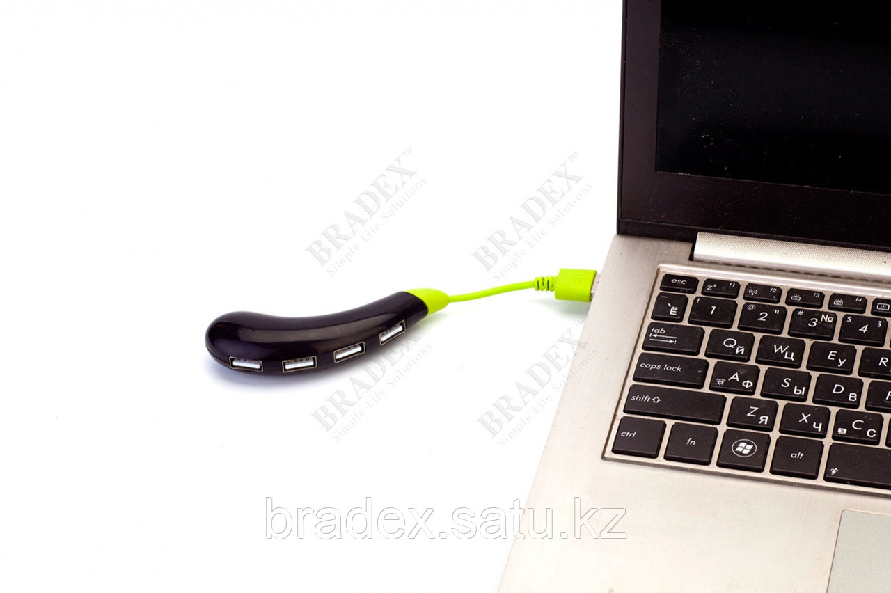 Разветвитель USB «БАКЛАЖАН», темно-фиолетовый - фото 2 - id-p40552434