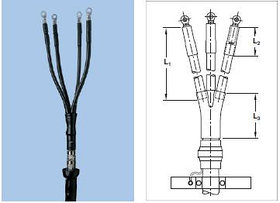 Муфта концевая GUST-01/3x120-240/1000-L12 с наконечниками