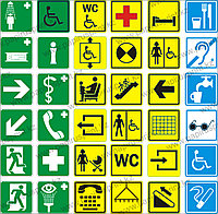 Тактильные наклейки пиктограммы