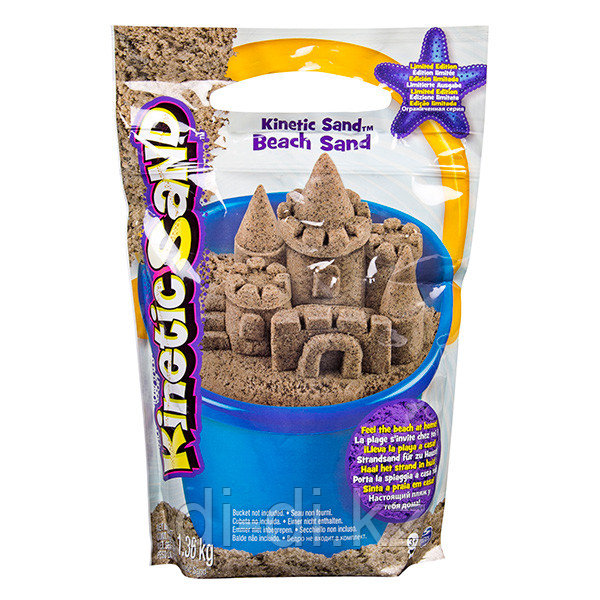 Песок для лепки Kinetic Sand морской песок 1,4 кг коричневый