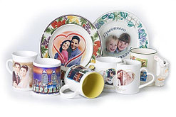 Печать на кружках, тарелках, керамике, от 1 дня, центр города Алматы