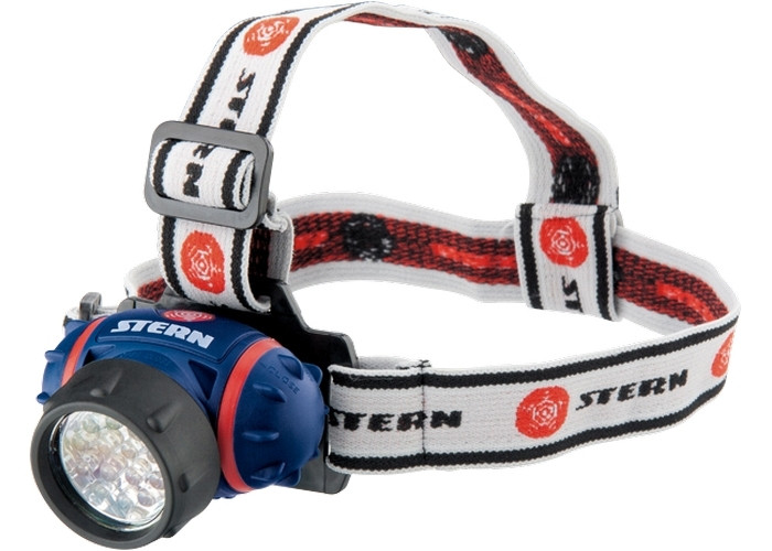 (90563) Фонарь наголовный, светодиодный. 4 режима, 14Led, 3хААА, Stern