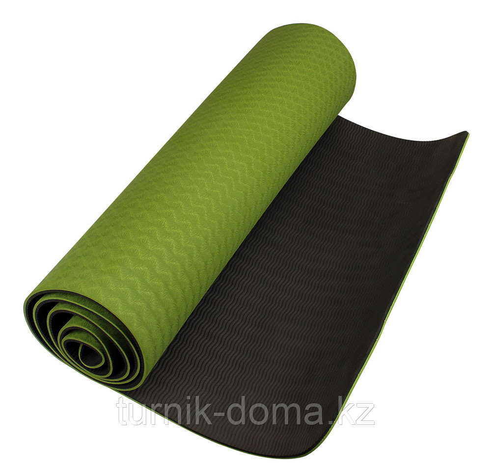 Антибактериальный коврик для йоги, фитнеса ECO-FRIENDLY TPE Yoga Mat, 6 мм