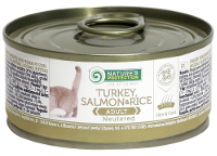 Влажный корм для кошек после стерилизации Nature's Protection Neutered Turkey, Salmon & Rice индейка, лосось