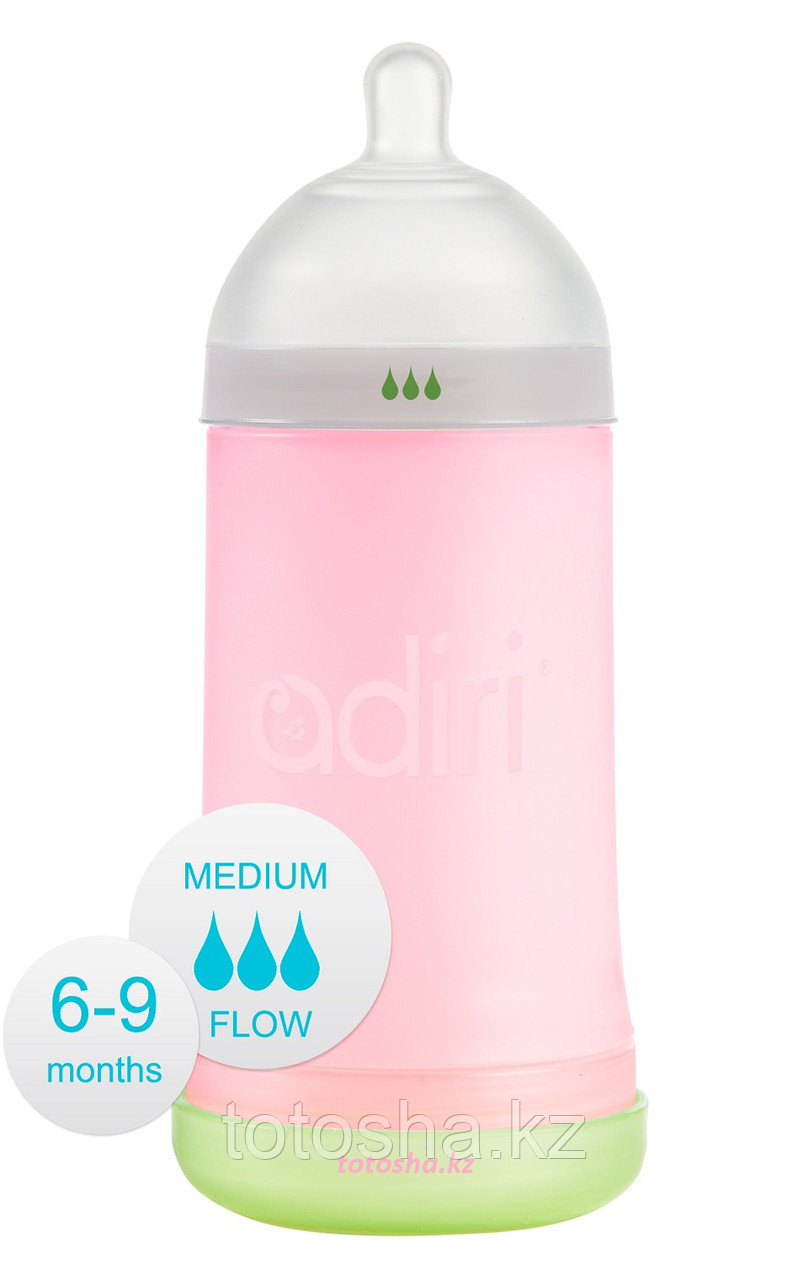 Бутылочка Adiri 6-9 мес средний поток NxGen Medium Flow Pink (6-9 мес., 281 ml)