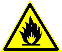 Знак "Пожароопасно, легковоспламеняющиеся вещества"