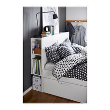 Кровать каркас с изголовьем БРИМНЭС 160х200 Лурой ИКЕА, IKEA, фото 2