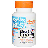 Doctor's Best, Best Lutein Лучший лютеин для здоровья глаз, 20 mg, 60 капсул