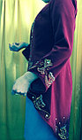 Бешмет-сюртук женский из натурального бархата в национальном стиле, фото 2