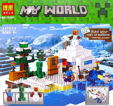 Конструктор Bela Minecraft Снежное укрытие 327 деталей