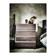Комод с 4 ящиками ОППЛАНД коричневая морилка ИКЕА, IKEA, фото 3