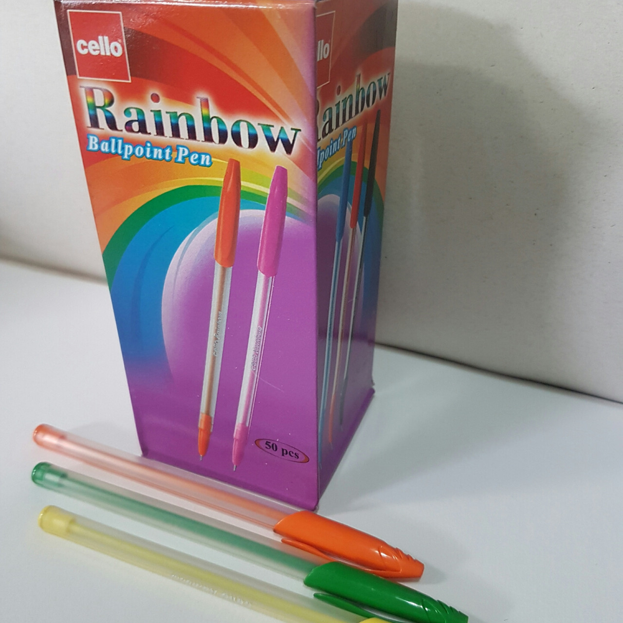 Разноцветные шариковые ручки Cello rainbow